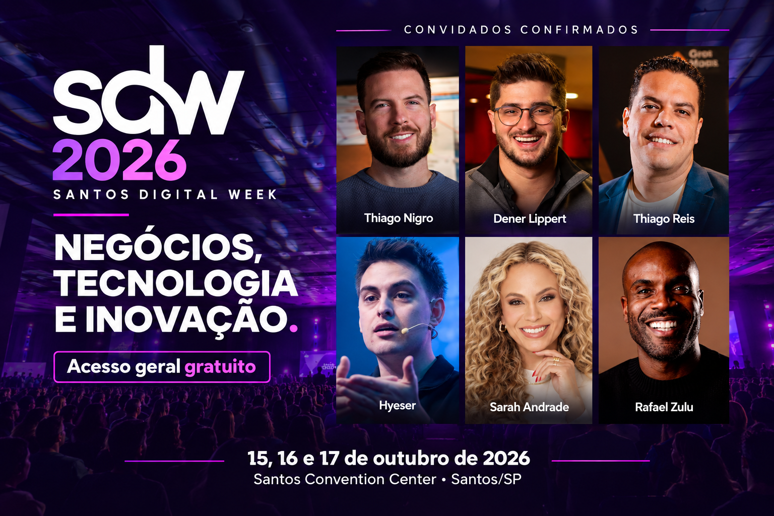 Banner do evento Santos Digital Week 2026